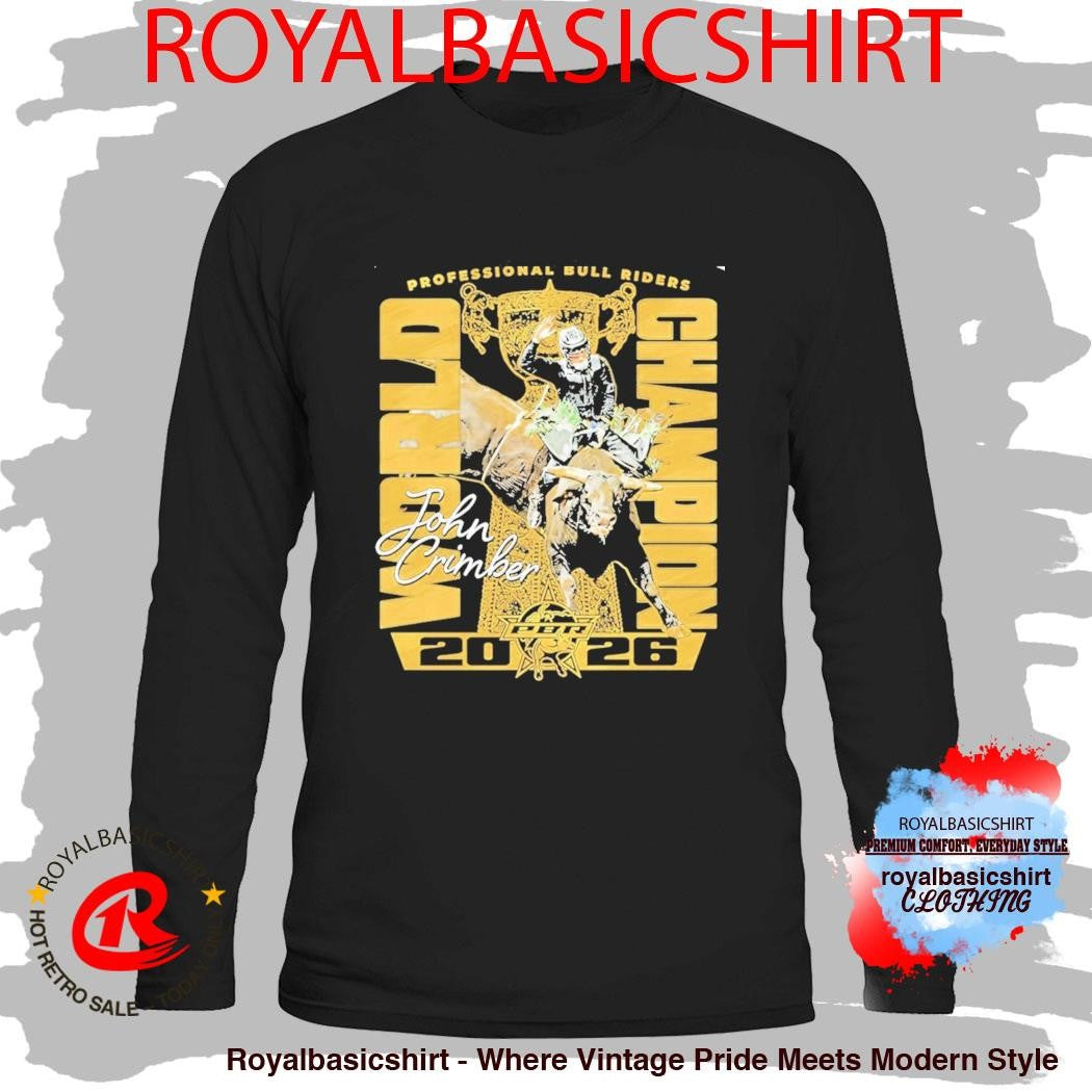 Pbr 2026 World Champion John Crimber T-Shirt