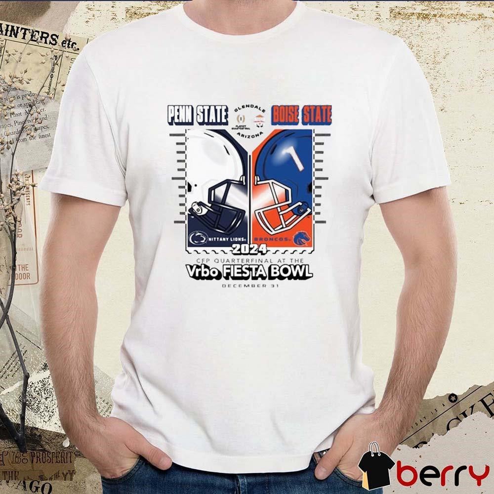 Penn State Nittany Lions Vs Boise State Broncos December 31 2024 College Football Playoff Quarter Finals Bound H2H t-shirt