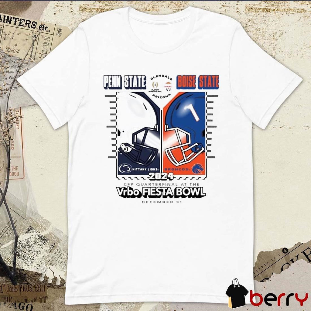 Penn State Nittany Lions Vs Boise State Broncos December 31 2024 College Football Playoff Quarter Finals Bound H2H t-shirt
