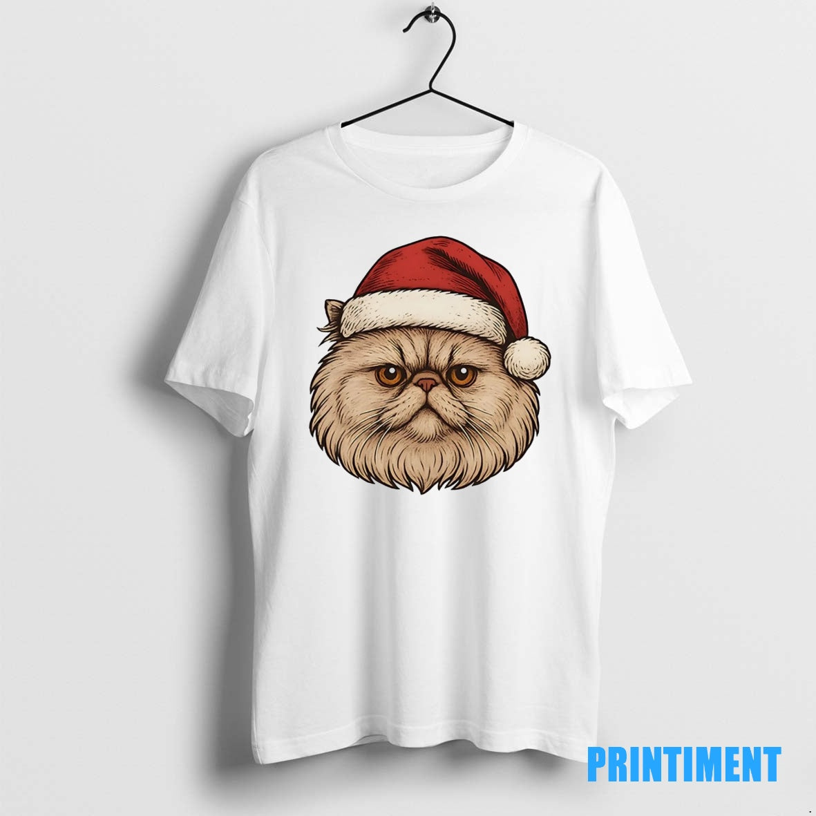 Official Persian Cat Face Christmas Tee Sweater