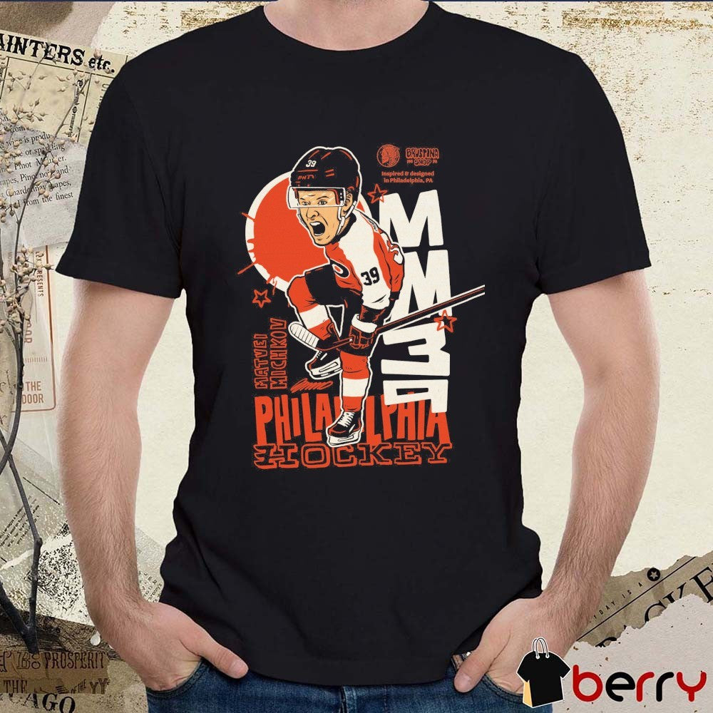 Philadelphia Flyers Hockey Matvei Michkov Player Brustina PHI Signature Graphic t-shirt