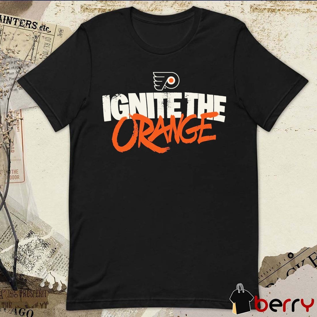 Philadelphia Flyers Players Wearing Ignite The Orange t-shirt