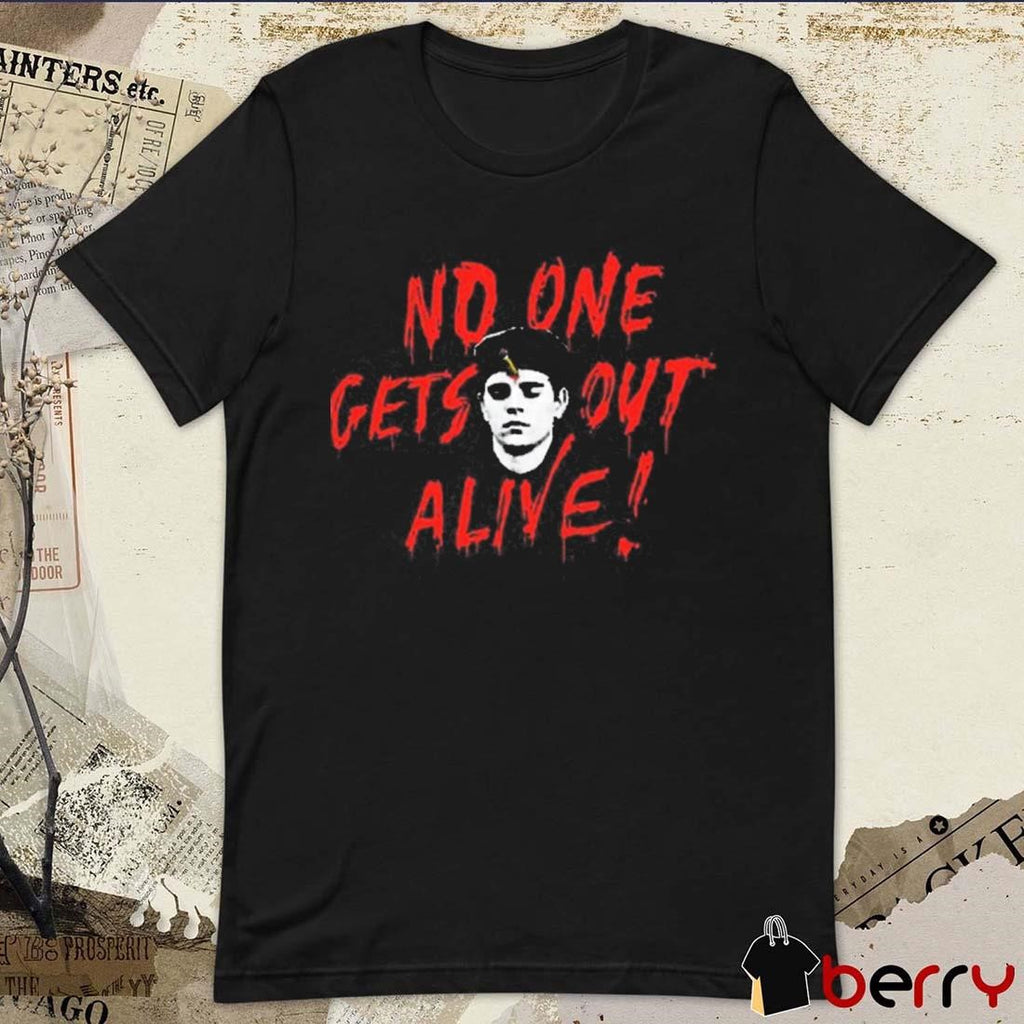Podmeetsworldshow No One Gets Out Alive t-shirt