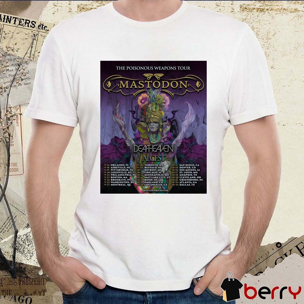 Poisonous Weapons Tour Mastodon Deafheaven and Alcest September 16 – October 24 2026 Poster t-shirt