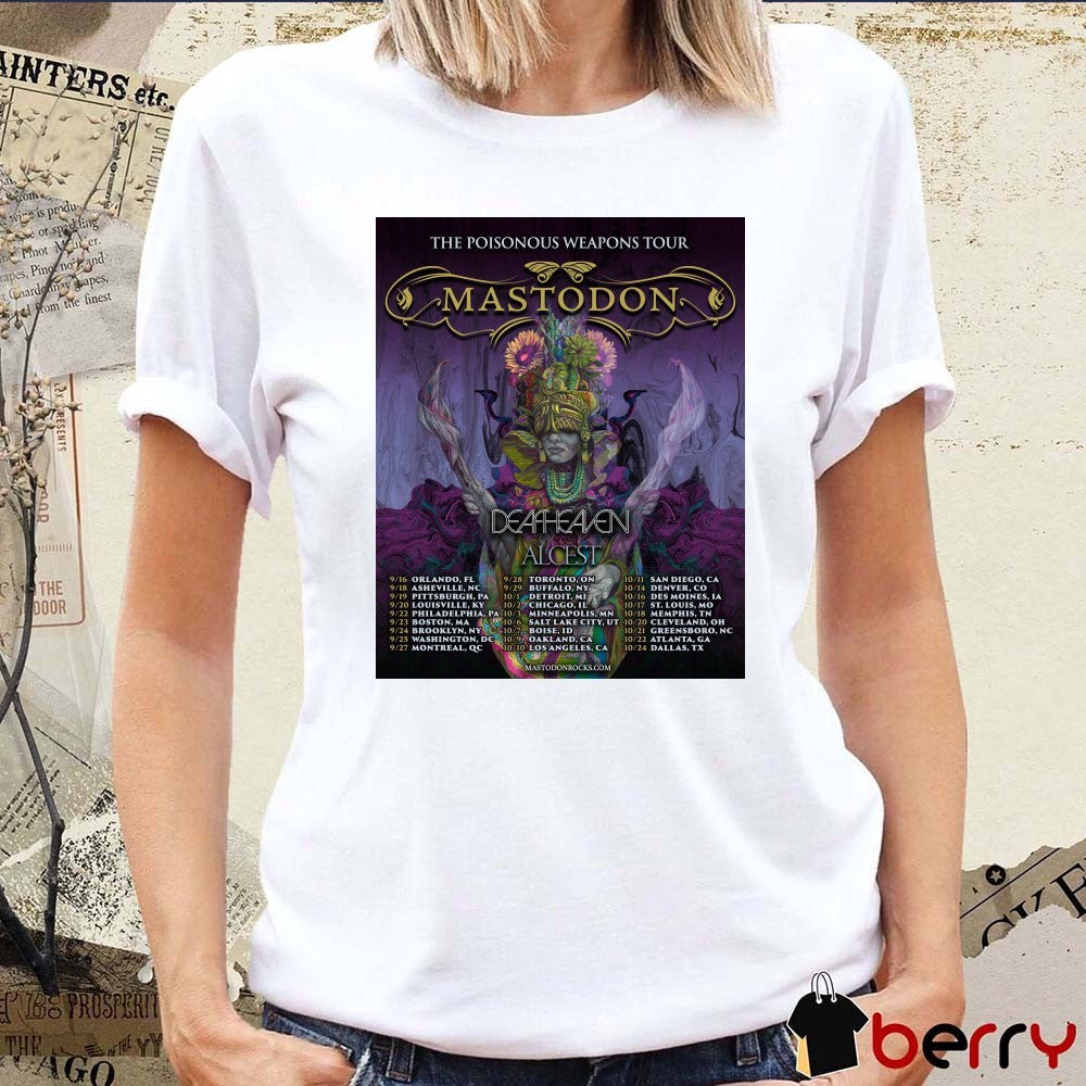 Poisonous Weapons Tour Mastodon Deafheaven and Alcest September 16 – October 24 2026 Poster t-shirt