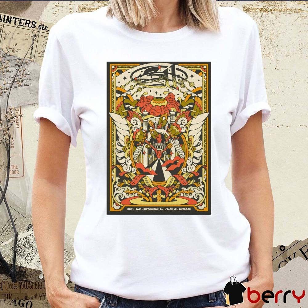 Poster 311 Band July 01 2025 In Pittsburgh PA Stage AE Outdoor Concert t-shirt