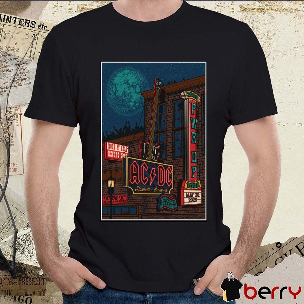 Poster AC DC At Nissan Stadium In Nashville TN On May 20 2025 Concert t-shirt