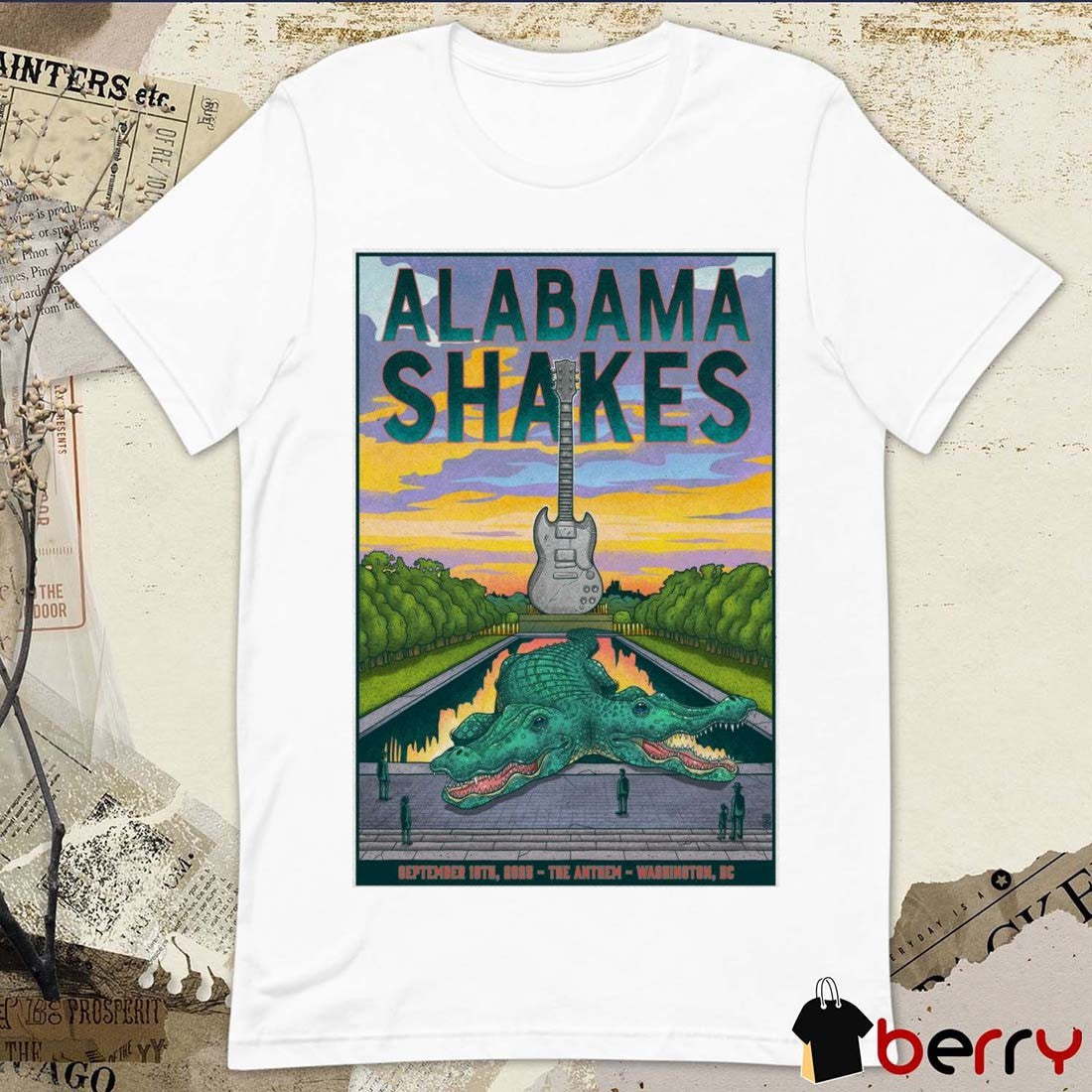 Poster Alabama Shakes September 19 2025 The Anthem Washington DC t-shirt