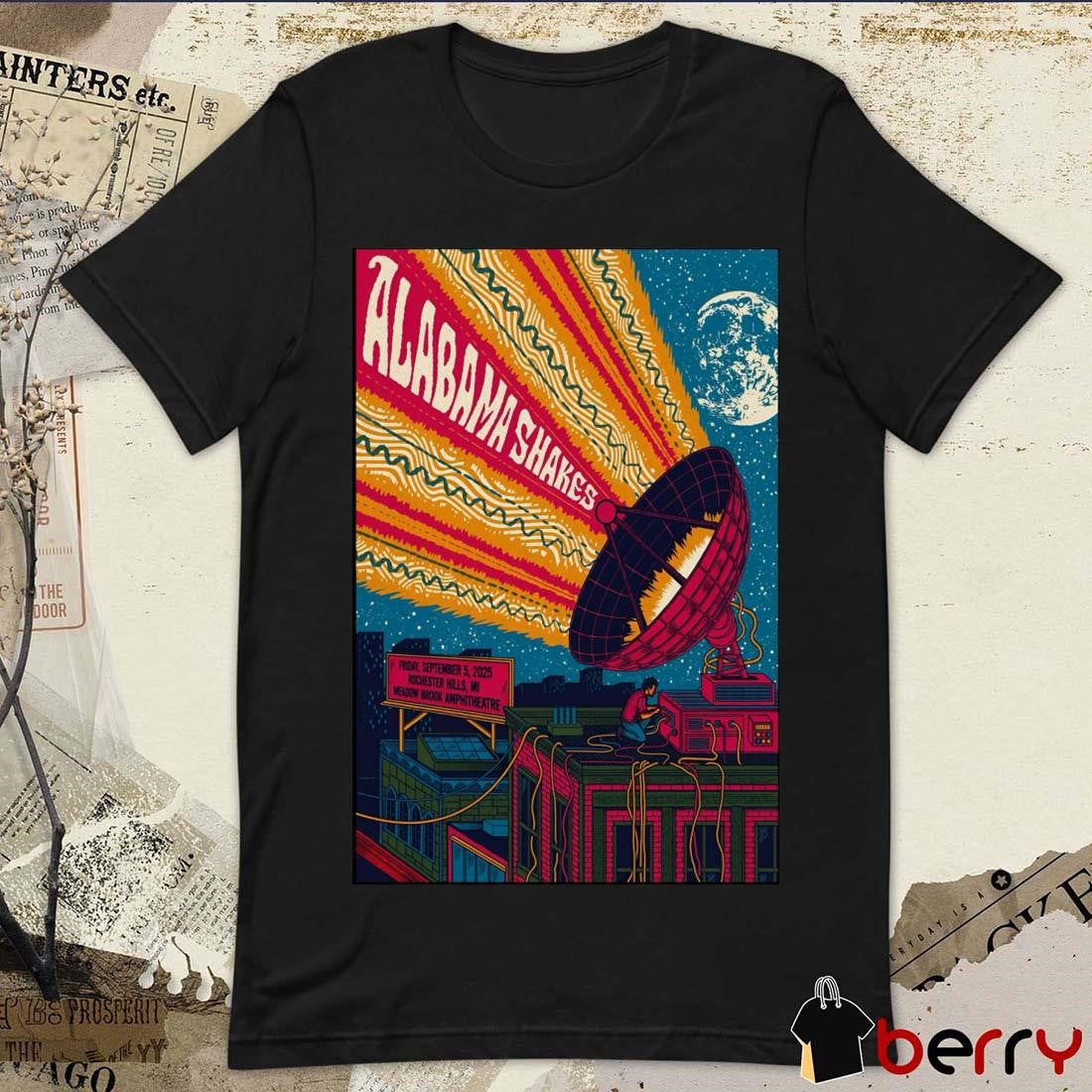Poster Alabama Shakes September 5 2025 Meadow Brook Amphitheatre In Rochester Hills MI t-shirt