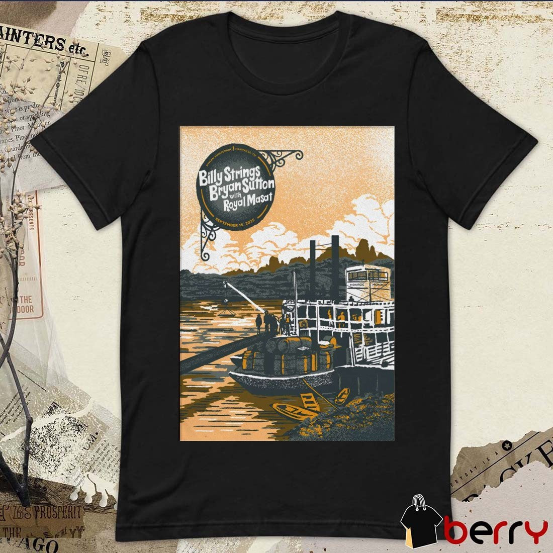 Poster Billy Strings September 15 2025 Ryman Auditorium Nashville TN t-shirt