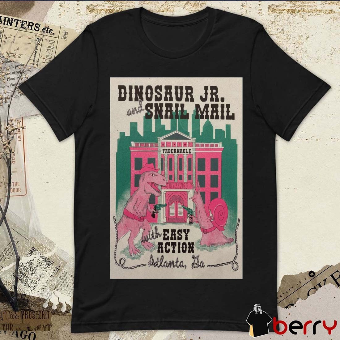 Poster Dinosaur Jr. And Snail Mail Tour At The Tabernacle Atlanta GA 22 July 2025 t-shirt