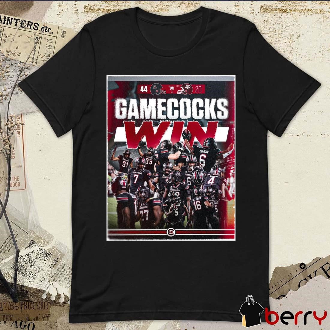 Poster Gamecocks Win South Carolina Gamecocks Vs Texas A&M Aggies 44-20 Score t-shirt