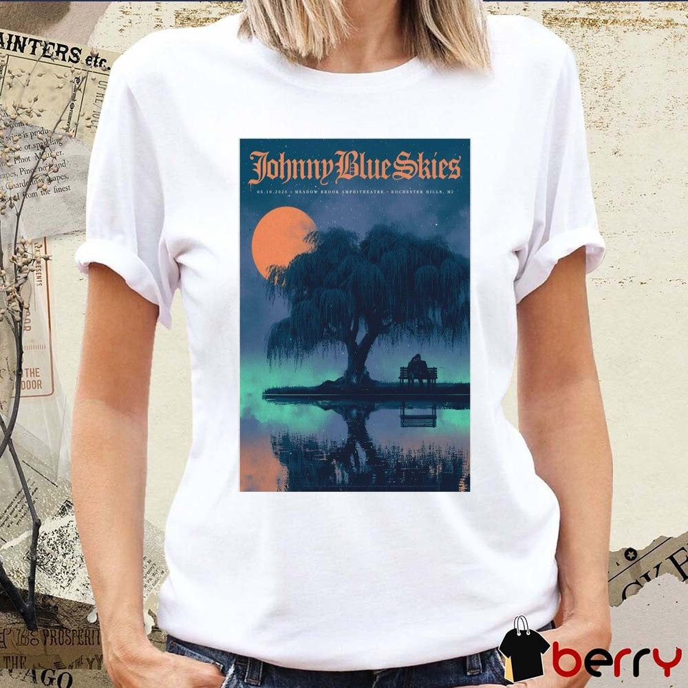 Poster Johnny Blue Skies Sturgill Simpson May 10 2025 Meadow Brook Amphitheatre Rochester Hills MI t-shirt