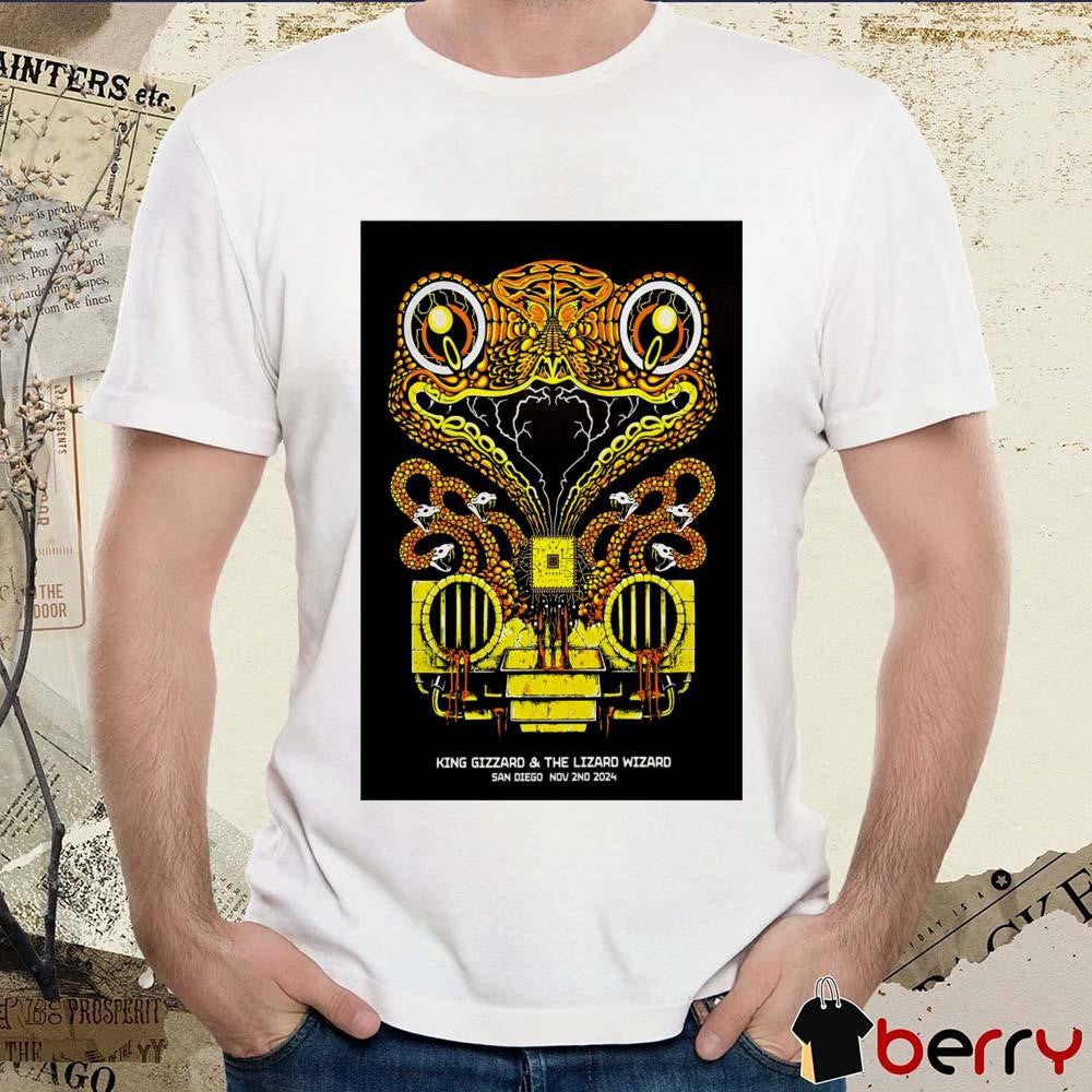 Poster King Gizzard And The Lizard Wizard The Rady Shell At Jacobs Park San Diego, CA Nov 2 2024 t-shirt