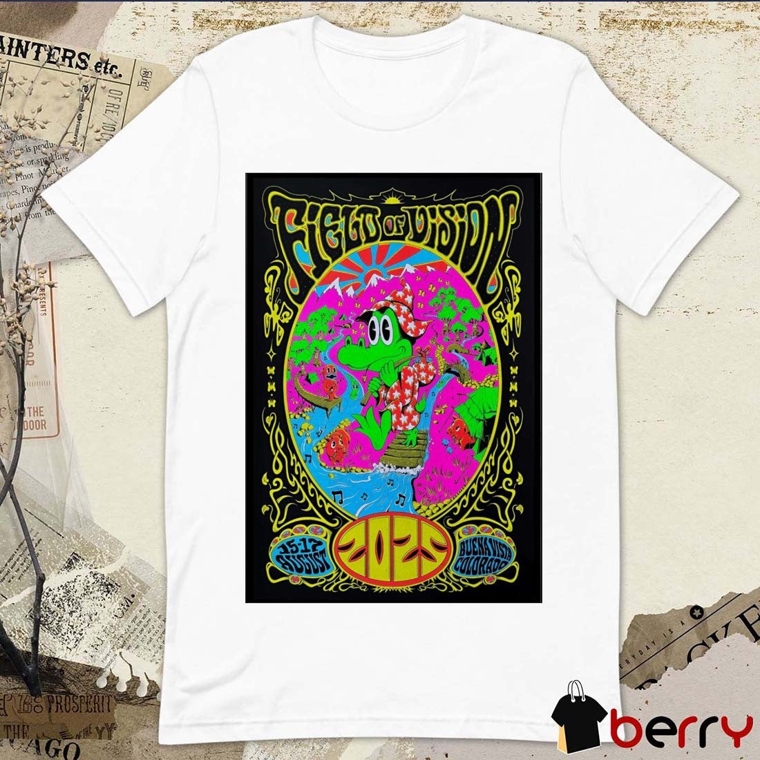 Poster King Gizzard and The Lizard Wizard Field Of Vision In Buena Vista CO August 15-17 2025 t-shirt