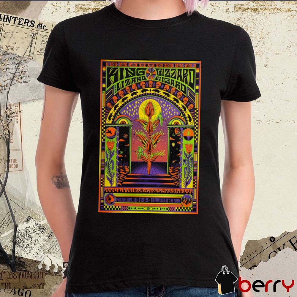 Poster King Gizzard and The Lizard Wizard July 28 2025 Philadelphia PA Td Pavilion At The Mann t-shirt