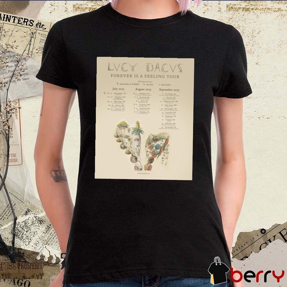 Poster Lucy Dacus Forever Is A Feeling Tour July August September 2025 Greek Theatre t-shirt