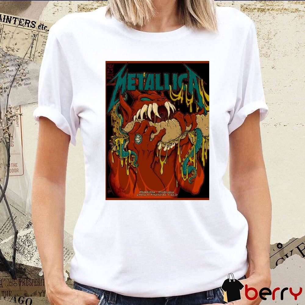 Poster Metallica M72 May 23 2025 Philadelphia Pennsylvania Lincoln Financial Field Painting t-shirt