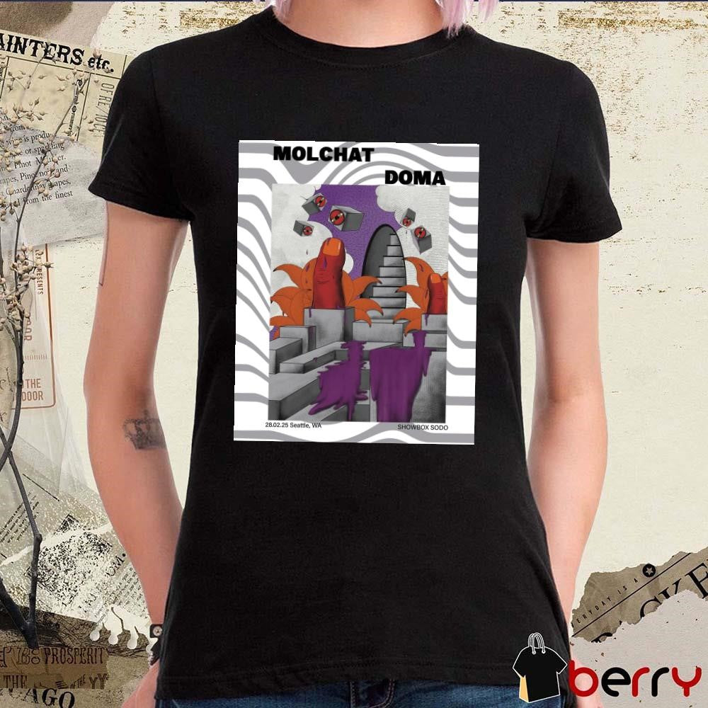 Poster Molchat Doma March 2 2025 In Portland OR Crystal Ballroom t-shirt