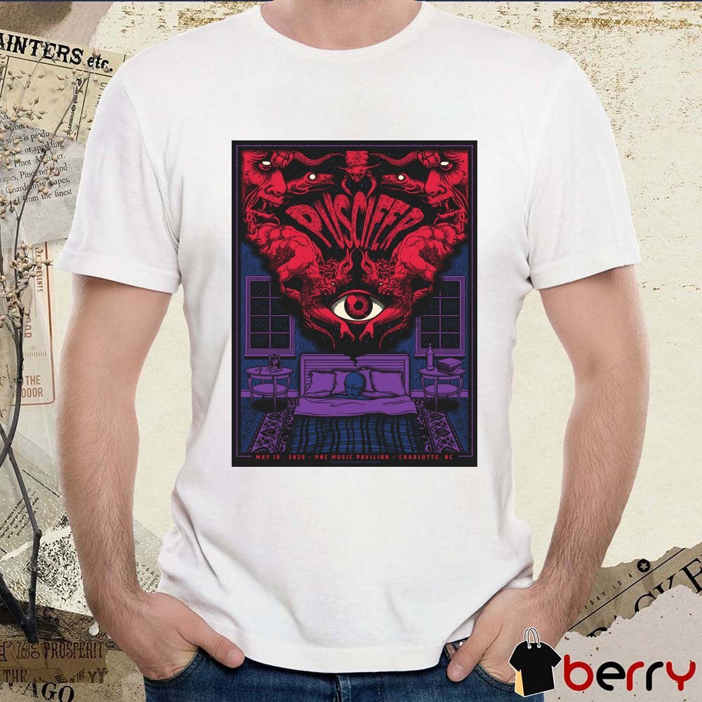 Poster Puscifer May 10 2025 PNC Music Pavilion Charlotte NC t-shirt