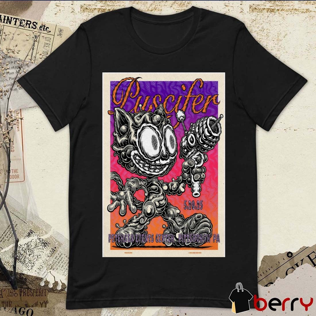 Poster Puscifer Petersen Events Center Pittsburgh PA May 20 2025 Concert t-shirt