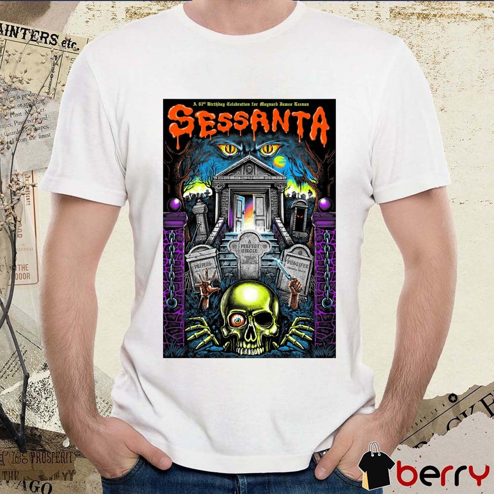 Poster Sessanta With Primus A Perfect Circle Puscifer May 11 2025 Veterans United Home Loans Amphitheater t-shirt