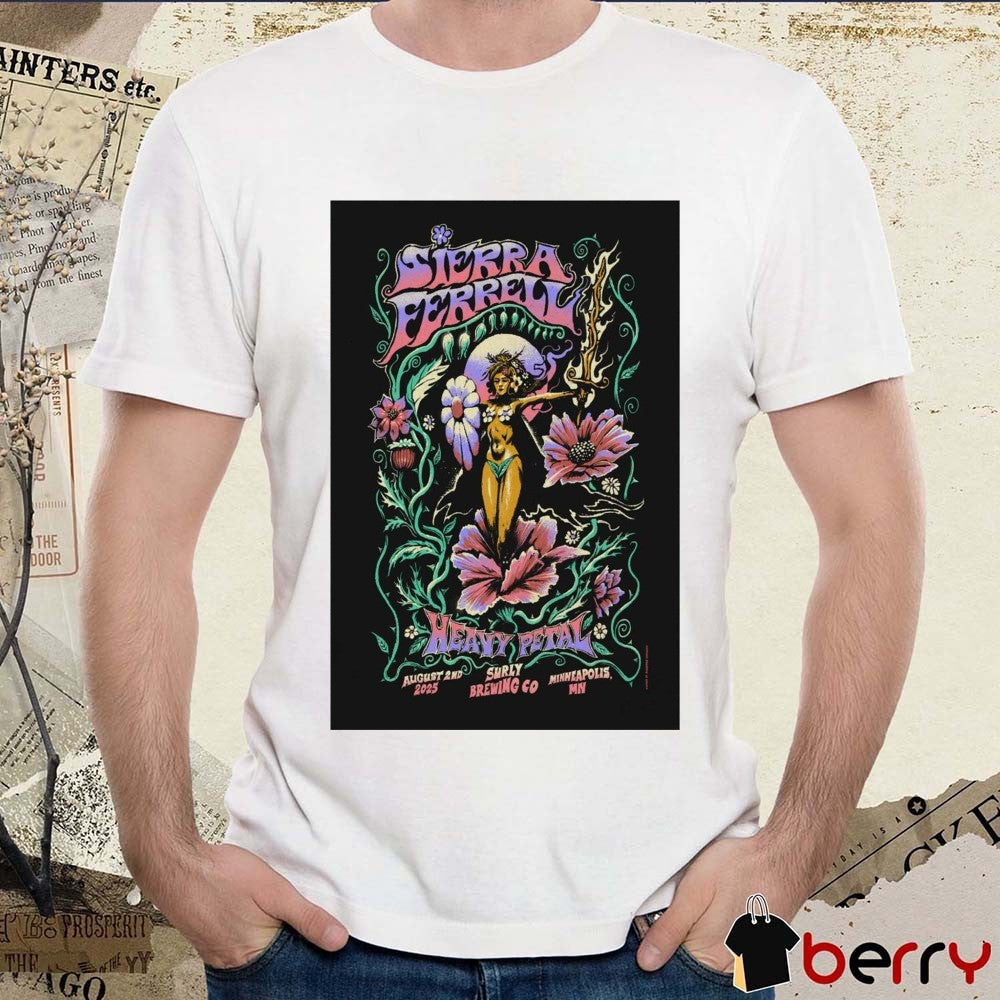 Poster Sierra Ferrell Tour Surly Brewing CO Minneapolis MN August 02 2025 t-shirt