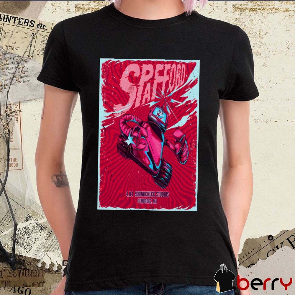 Poster Spafford at Soundcheck Studios in Pembroke MA on April 4 2025 Tour t-shirt