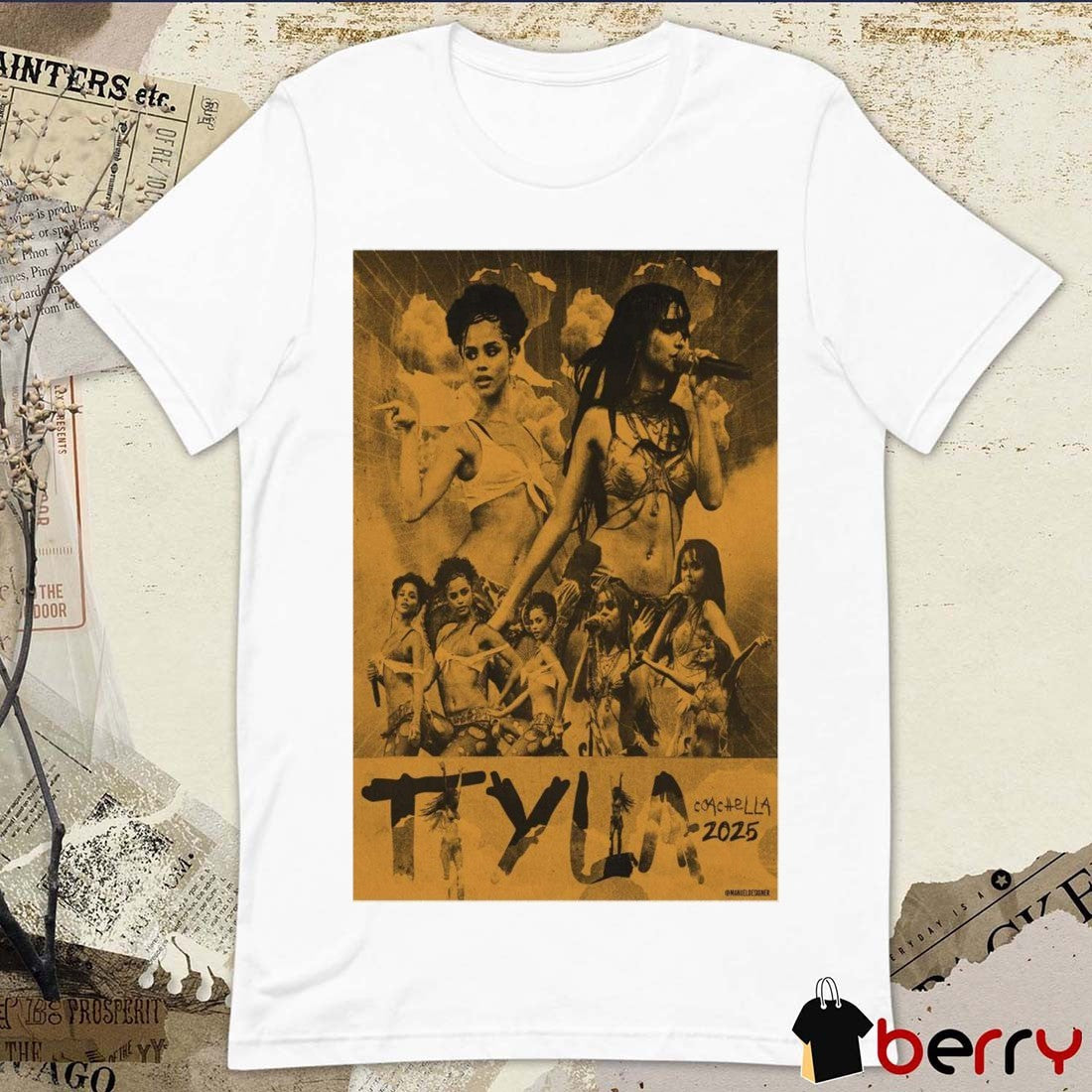 Poster Tyla Coachella 2025 Indio CA Concert t-shirt