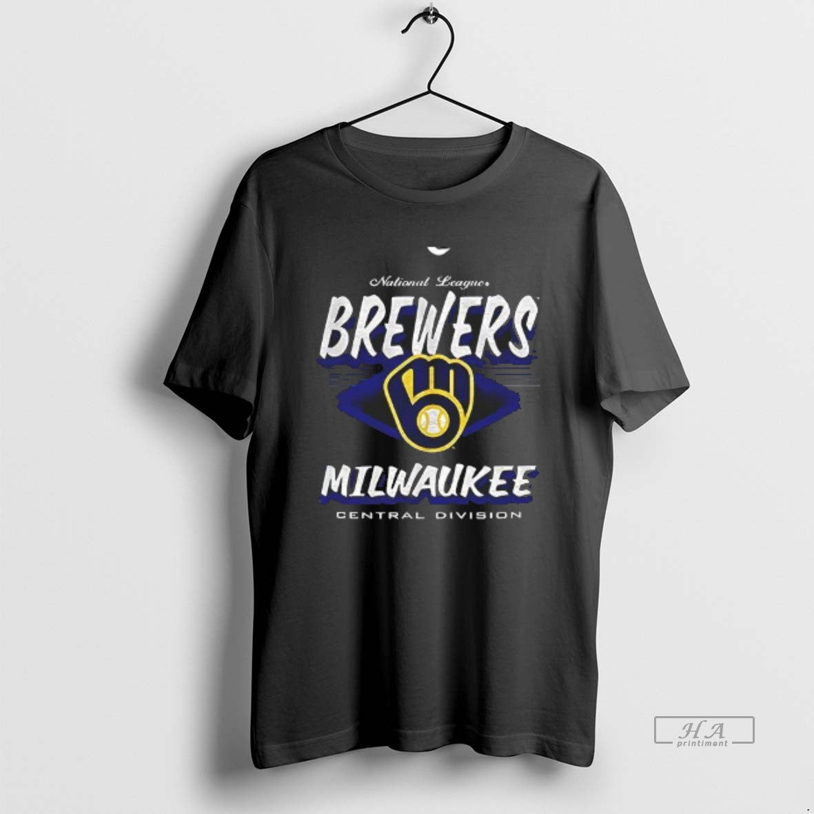 Official Premium National League Milwaukee Brewers Central Division Logo Retro