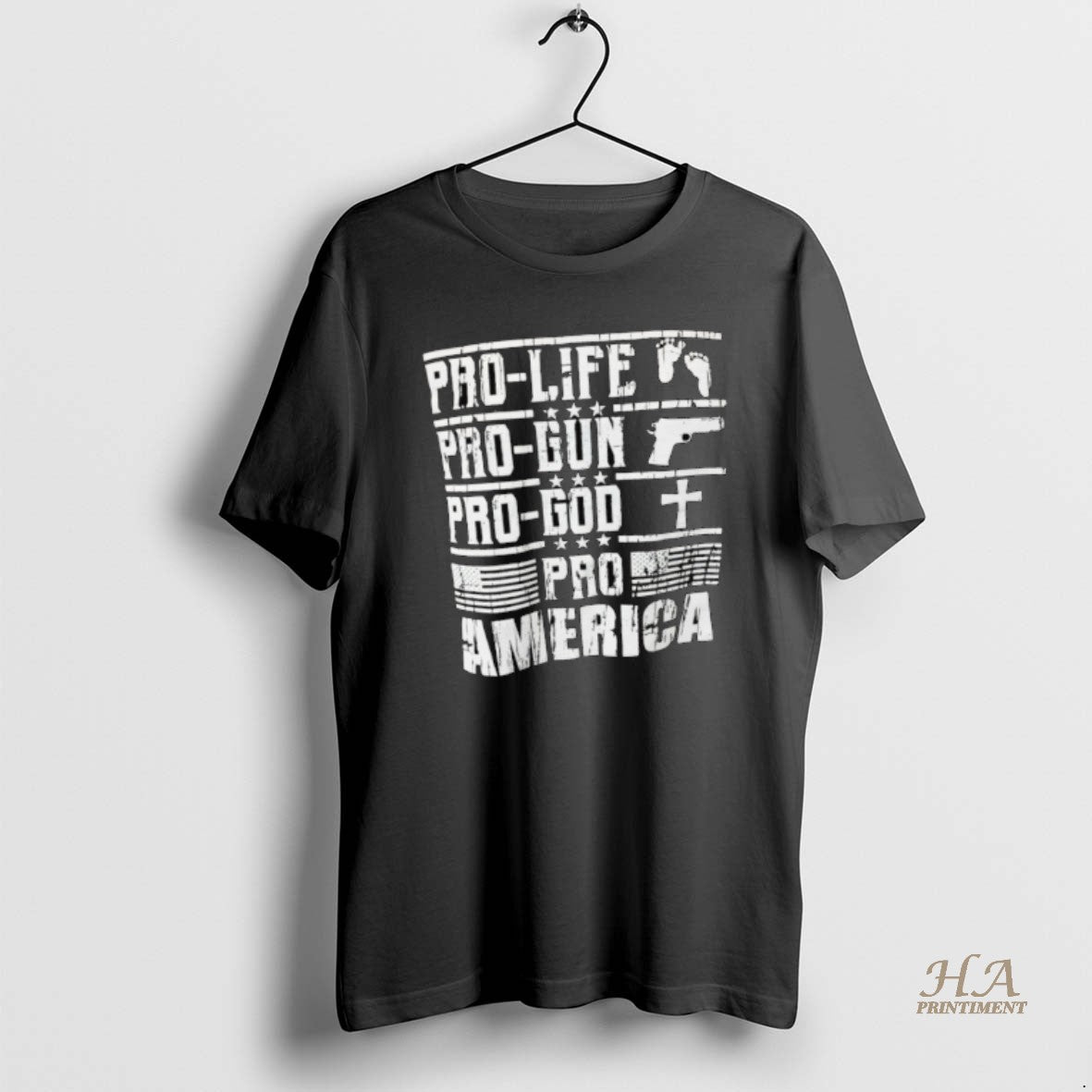 Official Pro Life Pro Gun Pro God Pro America Republican Political Graphic