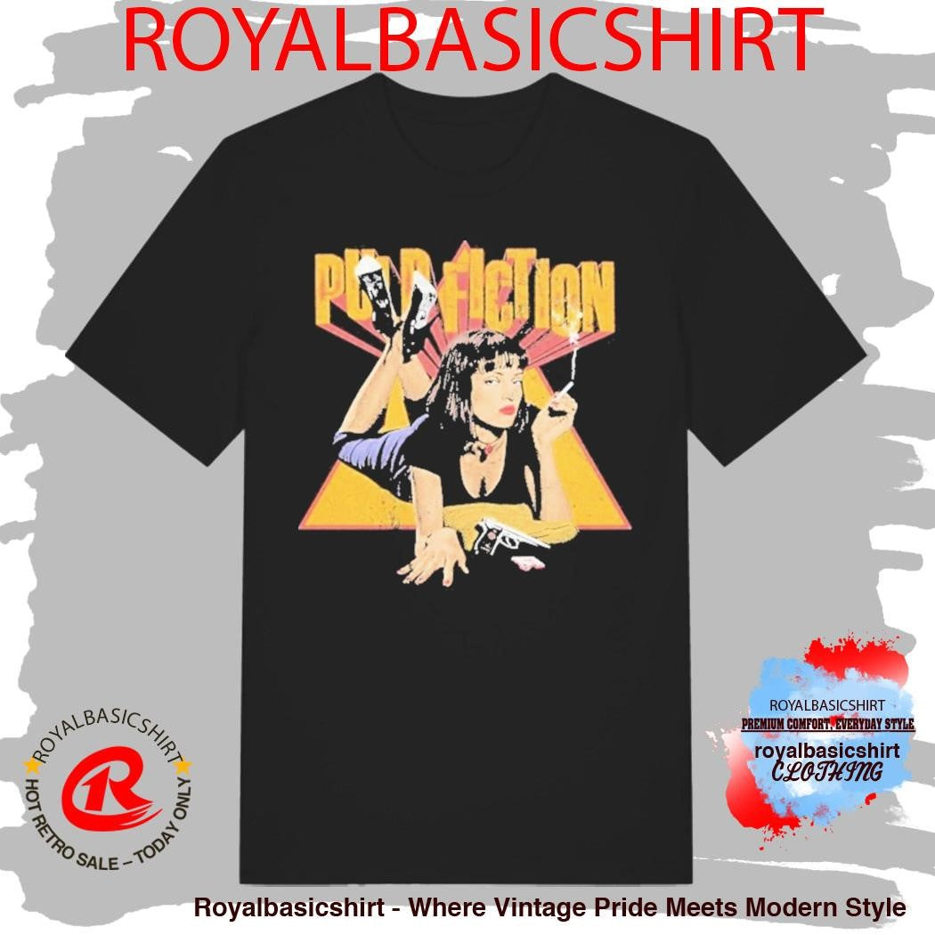 Pulp Fiction Uma Thurman Cigarettes Smoke Gun Shirt