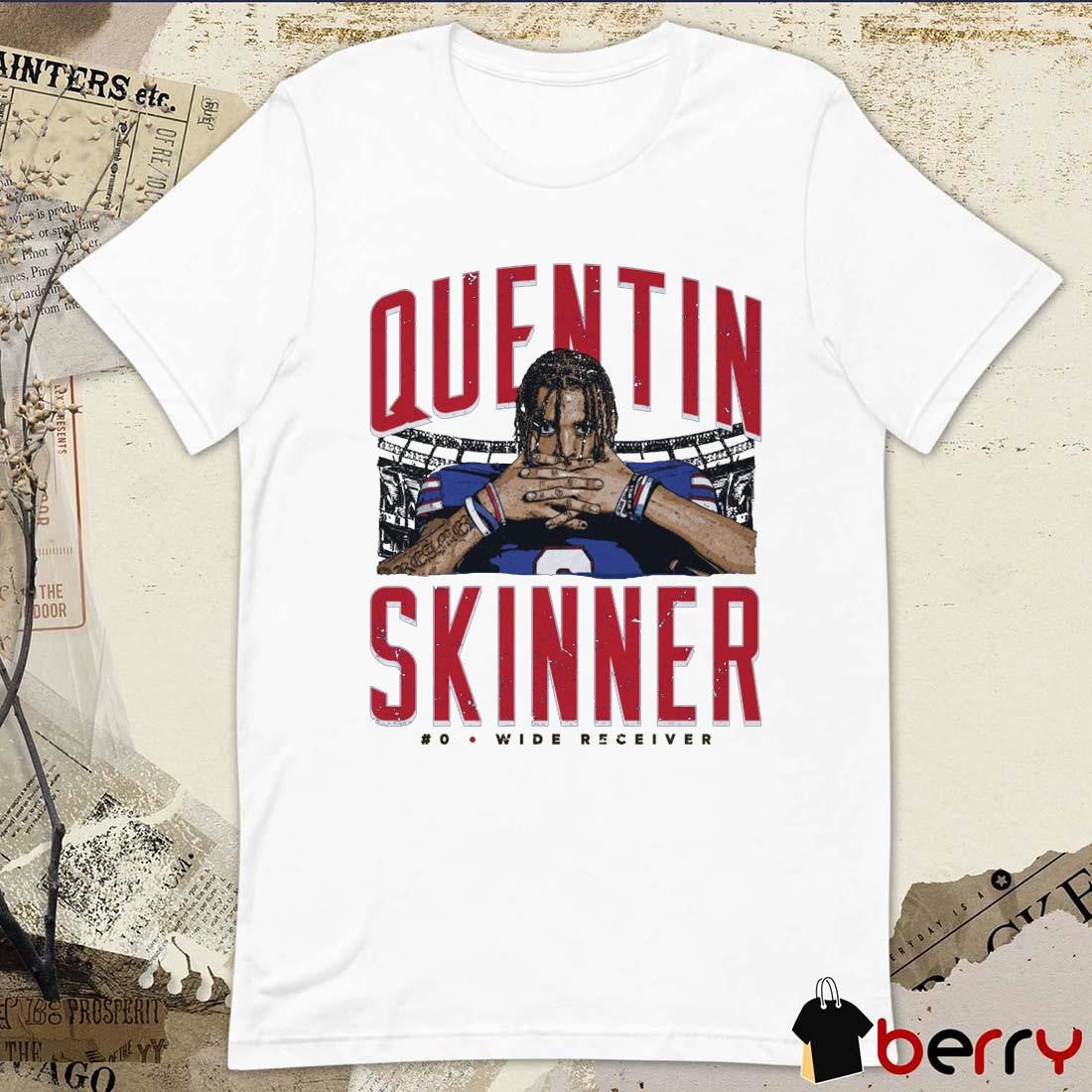 Quentin Skinner College Player Name #0 Kansas Jayhawks Wide Receiver t-shirt