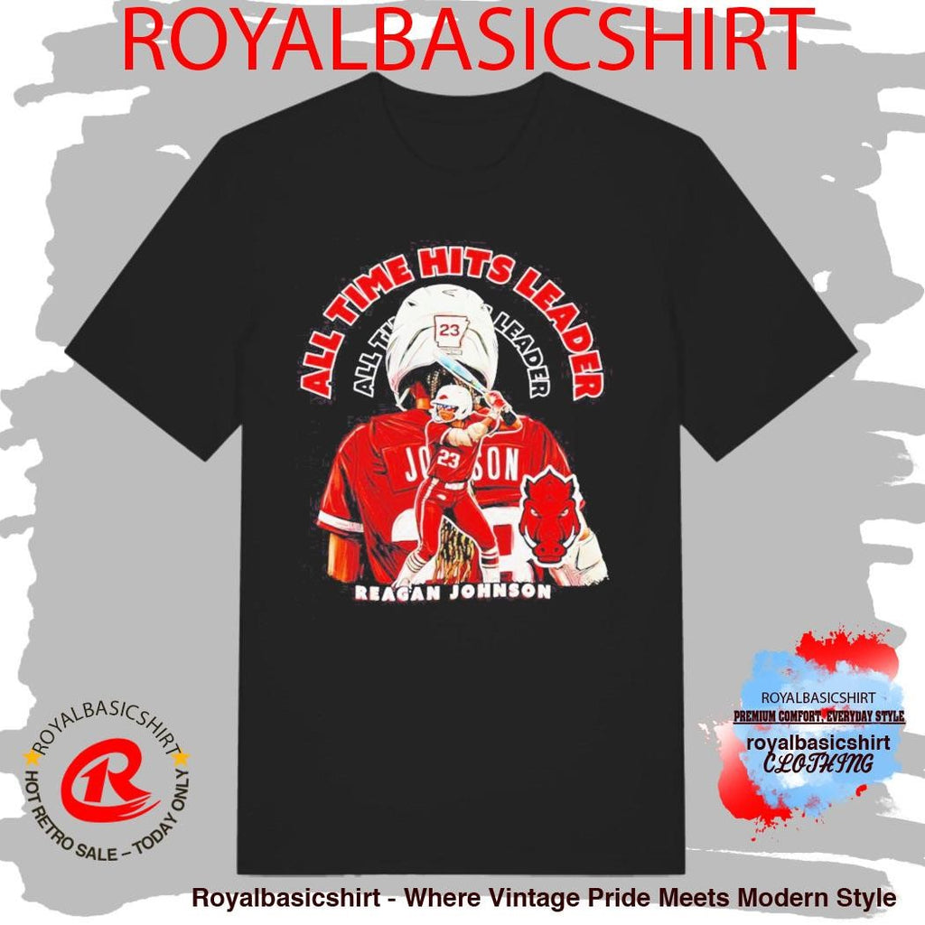 Reagan Johnson All Time Hits Leader Arkansas Razorbacks Softball Shirt