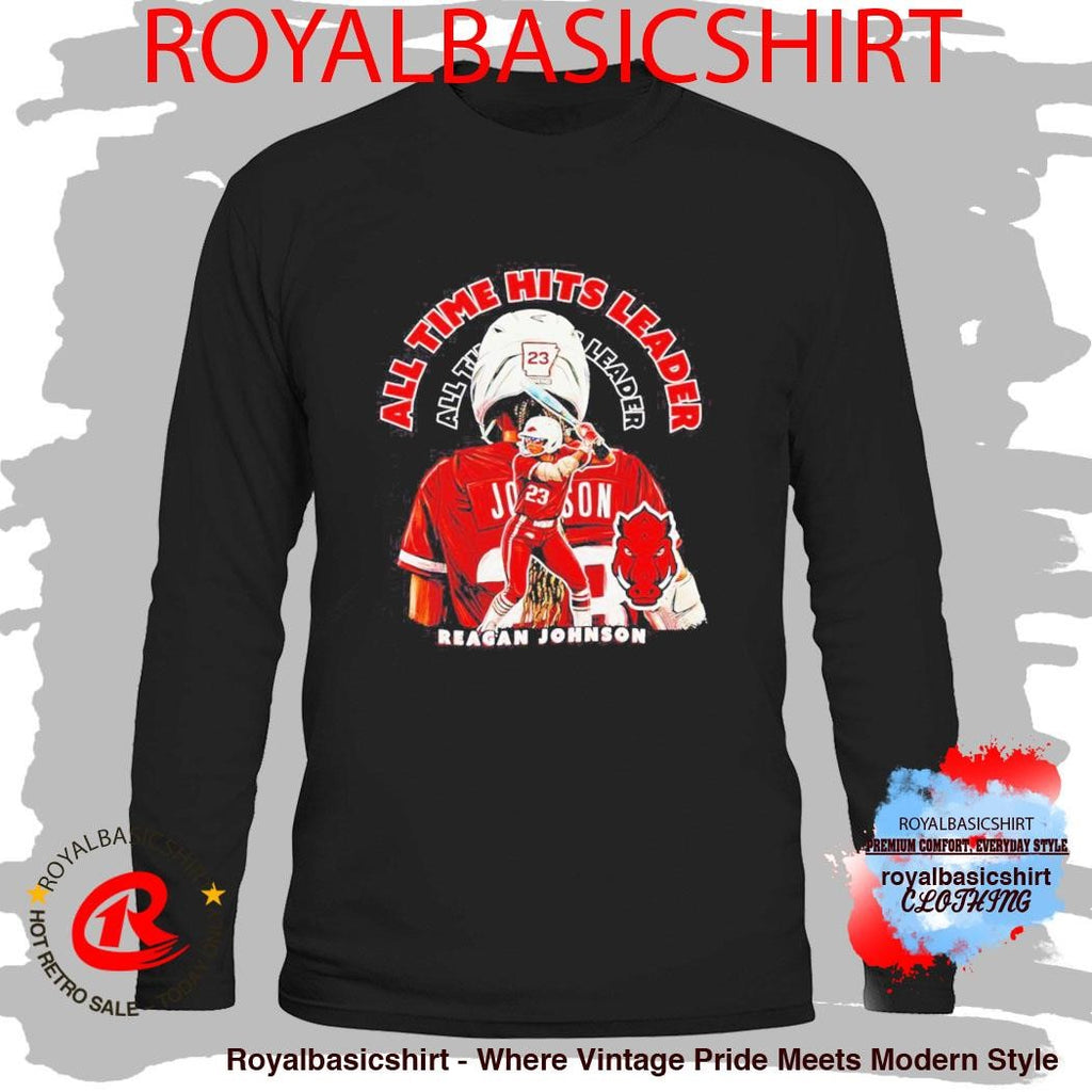 Reagan Johnson All Time Hits Leader Arkansas Razorbacks Softball Shirt