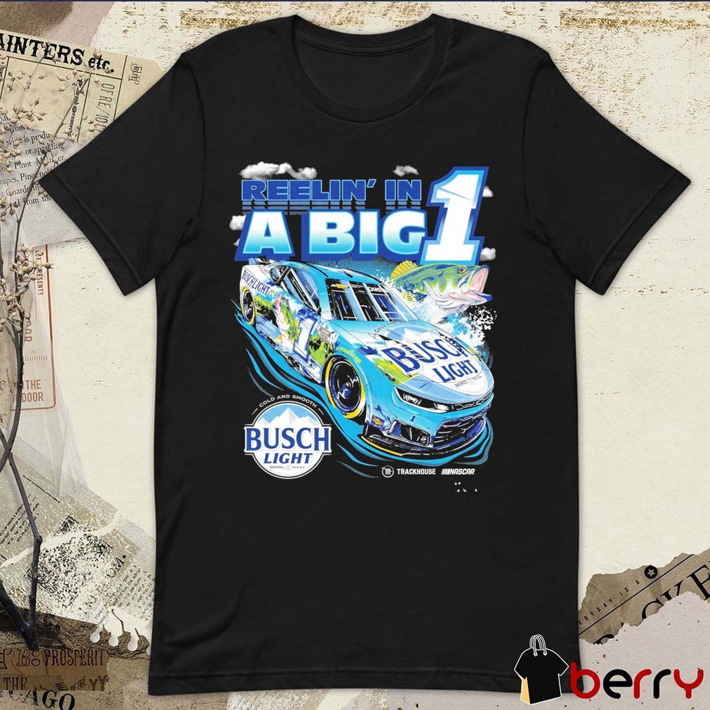 Reelin’ In A Big 1 Ross Chastain No. 1 NASCAR Chevrolet Busch Light JM Graphics t-shirt