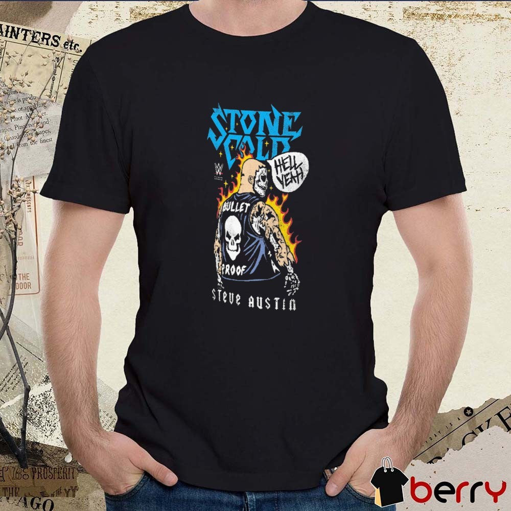 Ripple Junction Stone Cold Steve Austin Skeleton Bullet Proof WWE 2025 t-shirt
