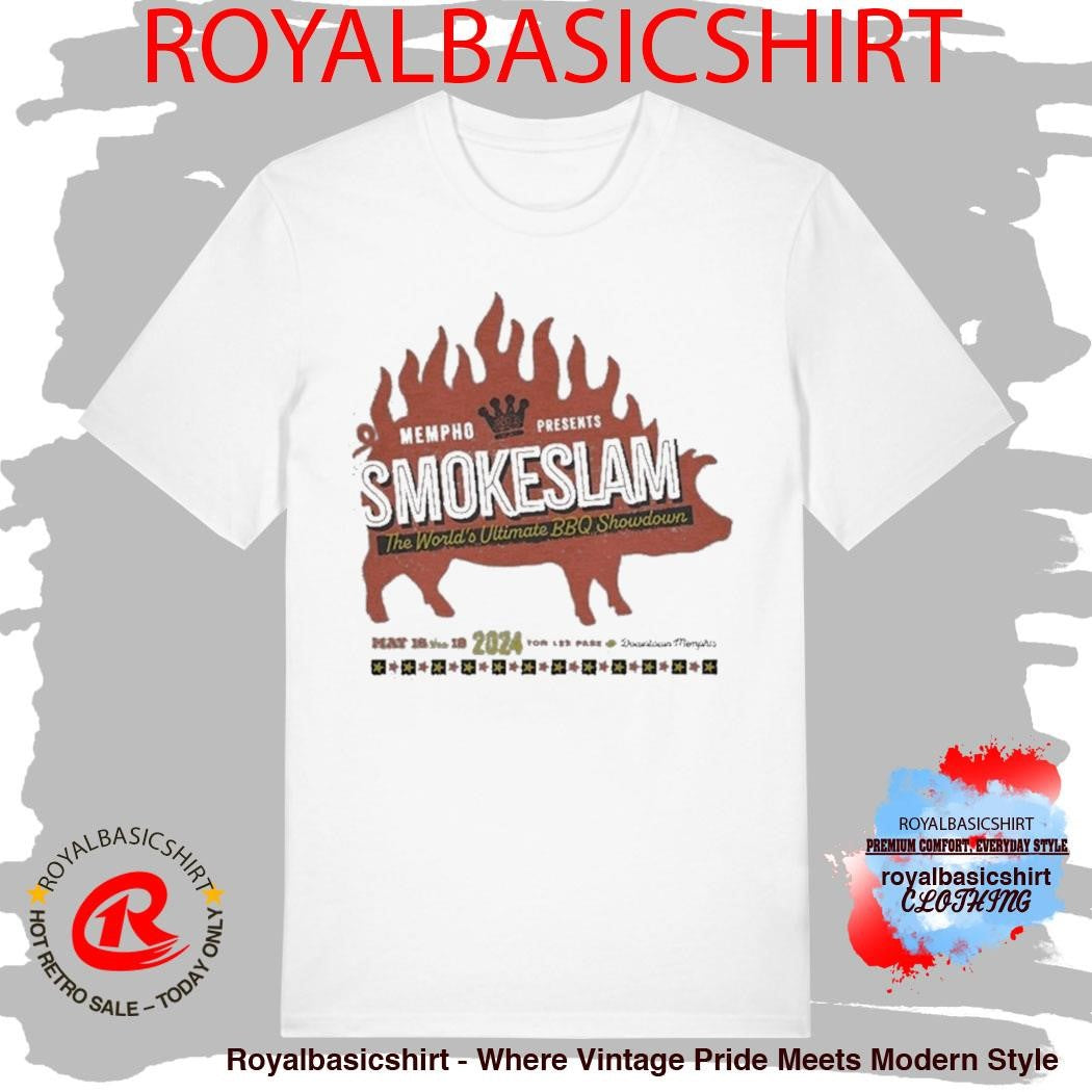 Riverbeat Music Festival The World’s Ultimate BBQ Showdown Smokeslam 2024 Mempho Shirt