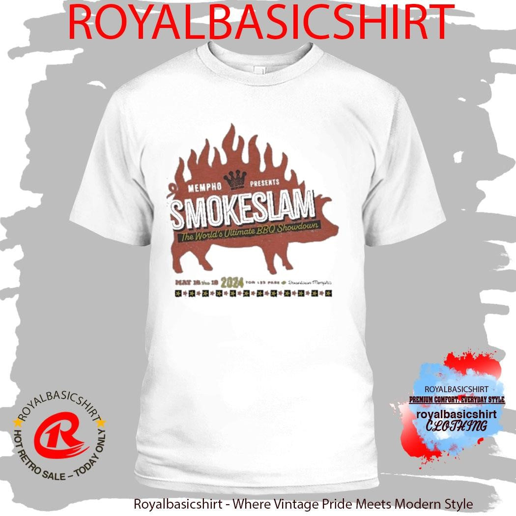 Riverbeat Music Festival The World’s Ultimate BBQ Showdown Smokeslam 2024 Mempho Shirt