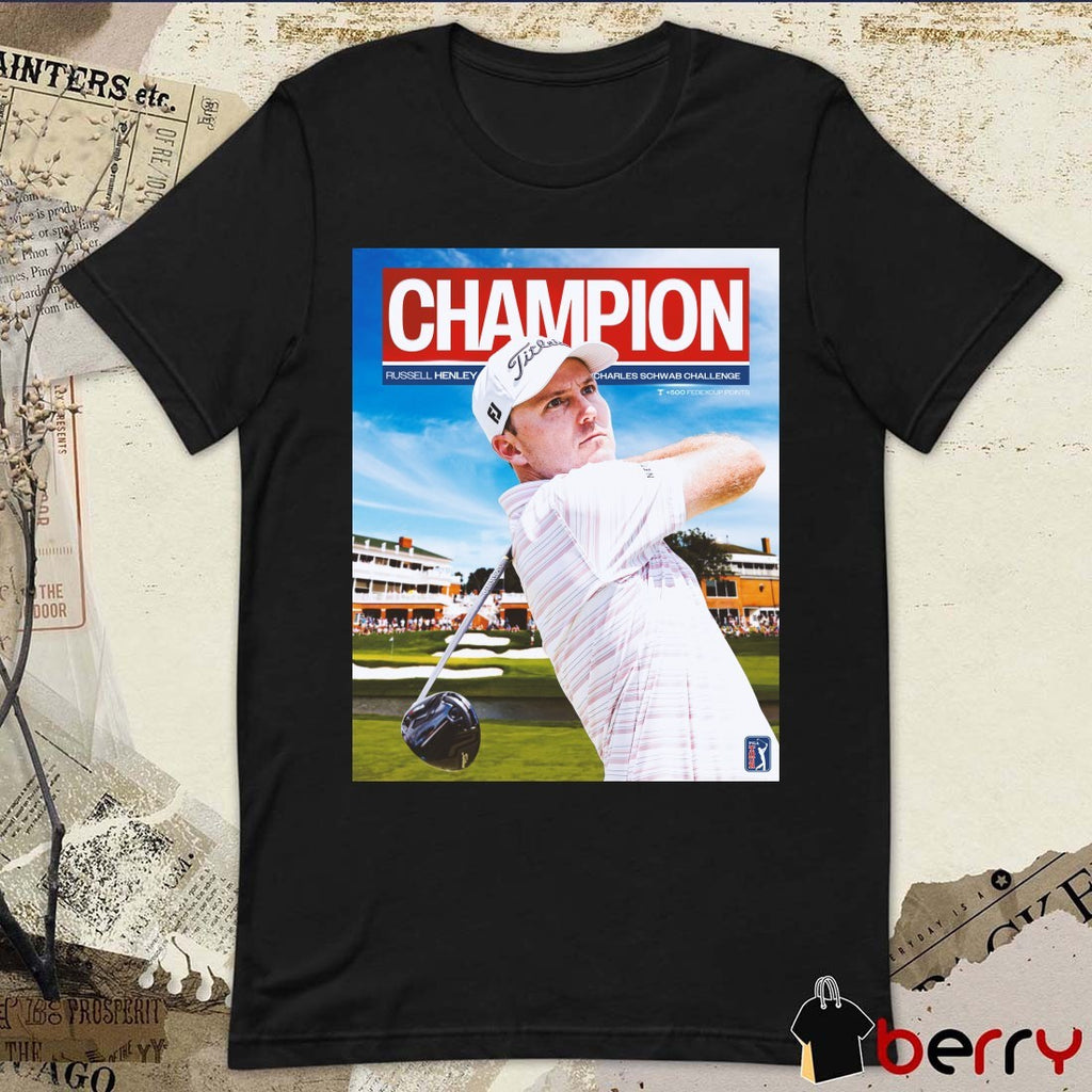 Russell Henley Champion 2026 Charles Schwab Challenge PGA Tour Poster t-shirt