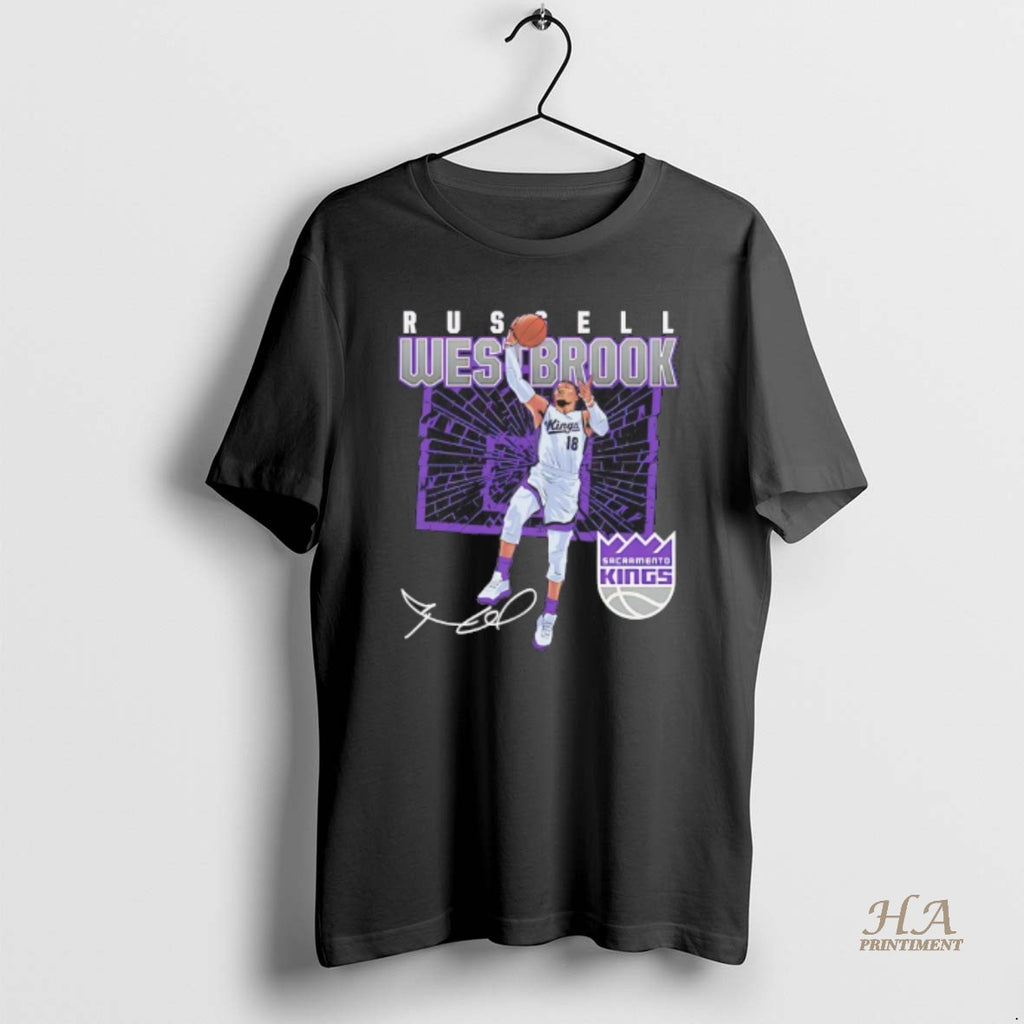 Official Russell Westbrook Sacramento Kings Shattered Signature