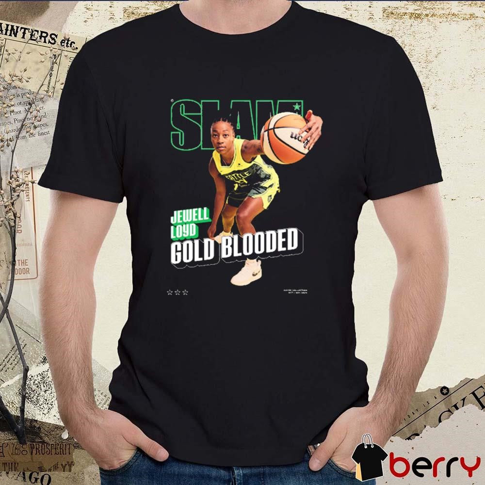 SLAM Cover Jewell Loyd Seattle Storm WNBA Gold Blooded t-shirt