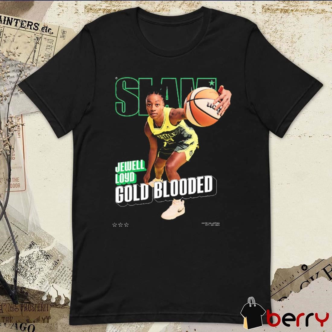 SLAM Cover Jewell Loyd Seattle Storm WNBA Gold Blooded t-shirt
