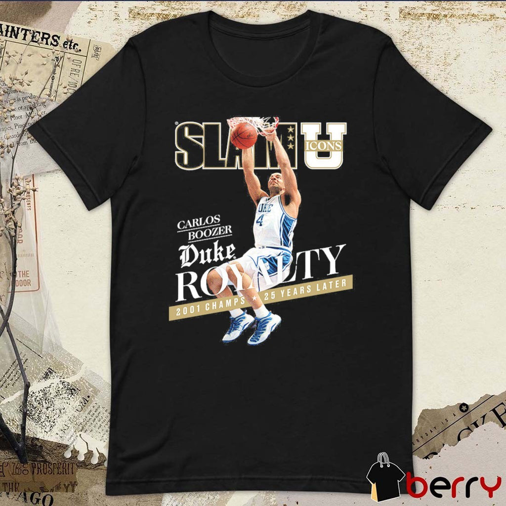 SLAM U Icon Cover Carlos Boozer Duke Royalty 2001 Champs 25 Years Later t-shirt