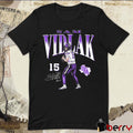 Sam Vidlak Stephen F. Austin Lumberjacks Football Cartoon Signature t-shirt