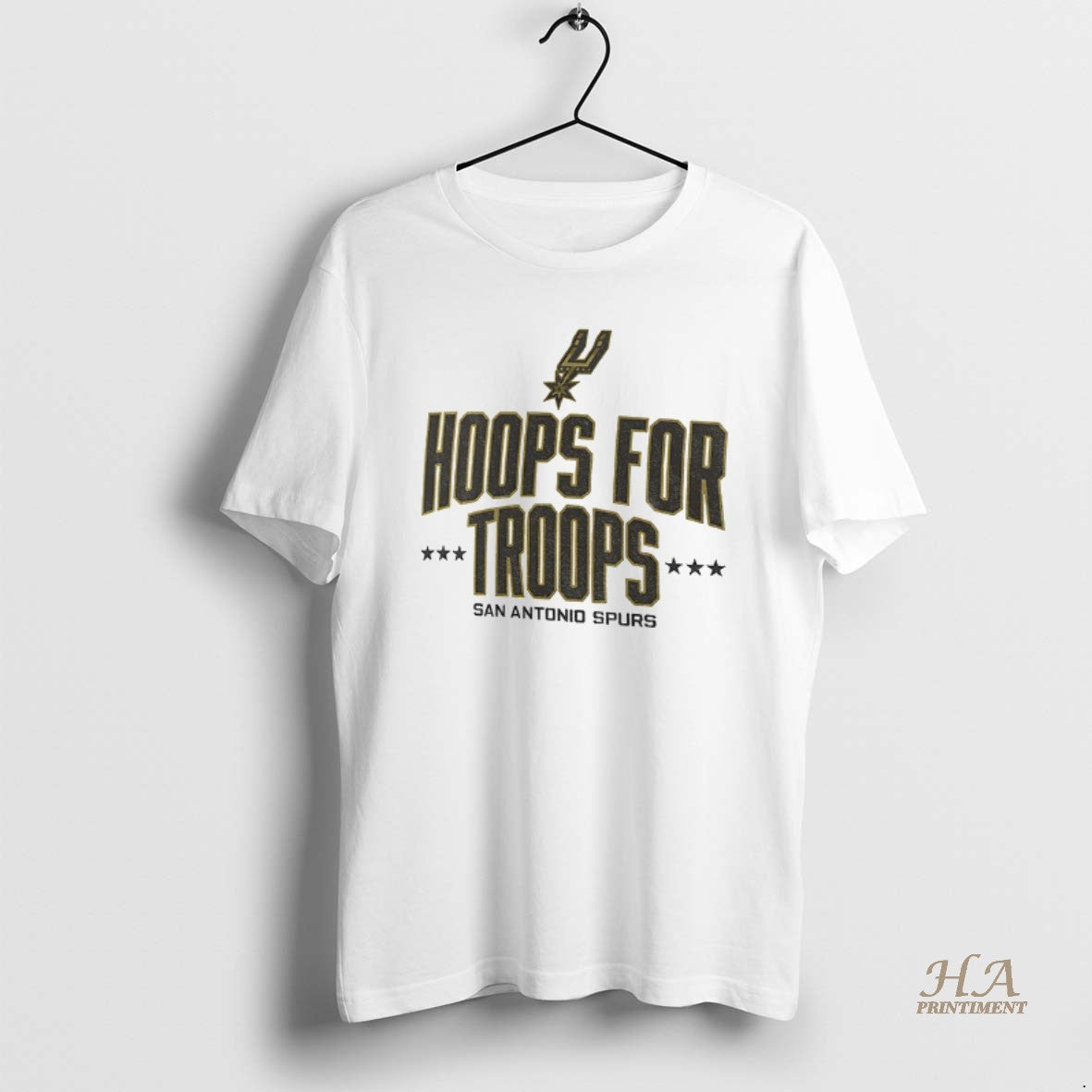 Official San Antonio Spurs Basketball Nba Hoops For Troops Logo