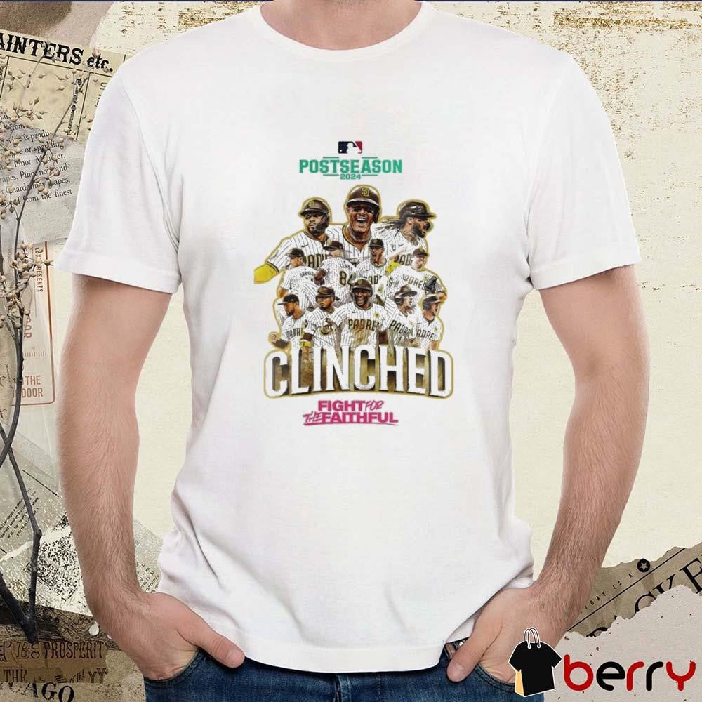 San Diego Padres October Ready Clinched Postseason 2024 Baseball Jersey Fight For The Faithful t-shirt