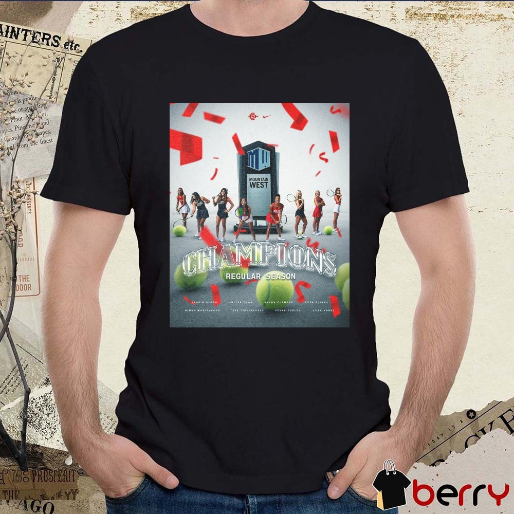 San Diego State Women’s Tennis Champions Regular Season 2026 Poster t-shirt