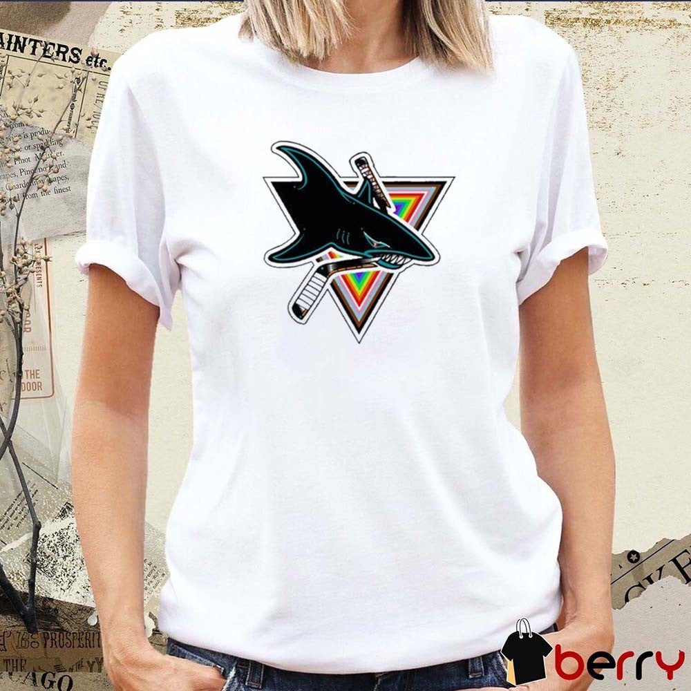 San Jose Sharks Alternative Patches Pride Night 2026 Logo t-shirt