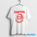 Official Santa Claus Big Face Santifa Anti Fascism Antifa Santa Christmas Tee Sweater